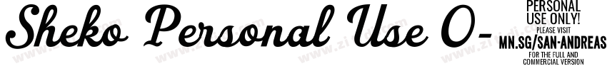 Sheko Personal Use O字体转换